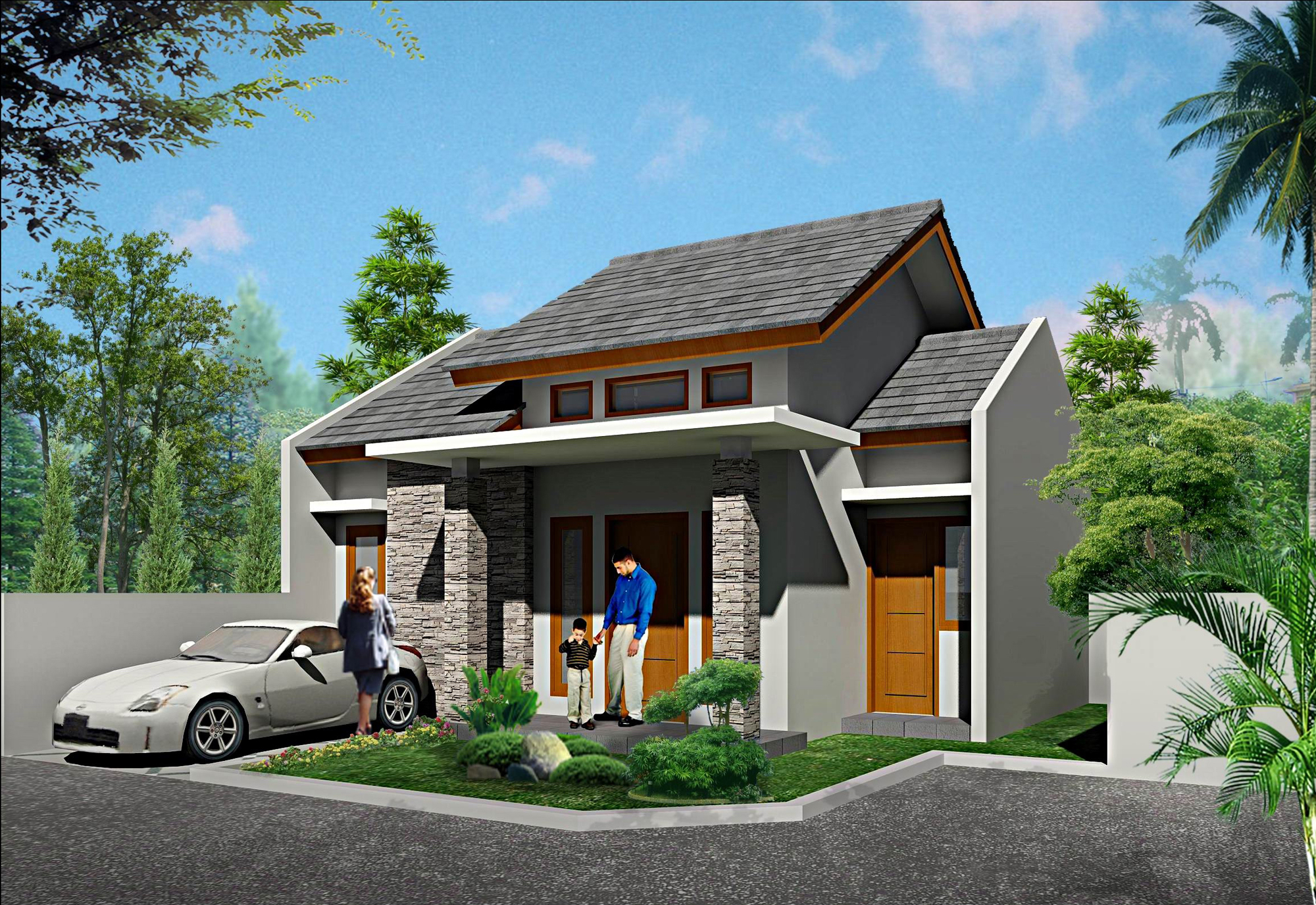 Rumah Tepi Jalan Shm Imb Atap Dak Cor Siap Tingkat Rumah Minimalis